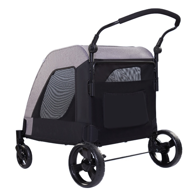 Designer  foldable pet  stroller double small twin dog stroller luxury travel cart detachable stroller for dog and cat