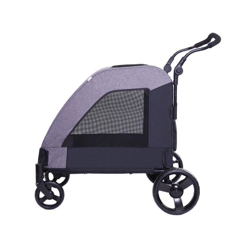 Designer  foldable pet  stroller double small twin dog stroller luxury travel cart detachable stroller for dog and cat