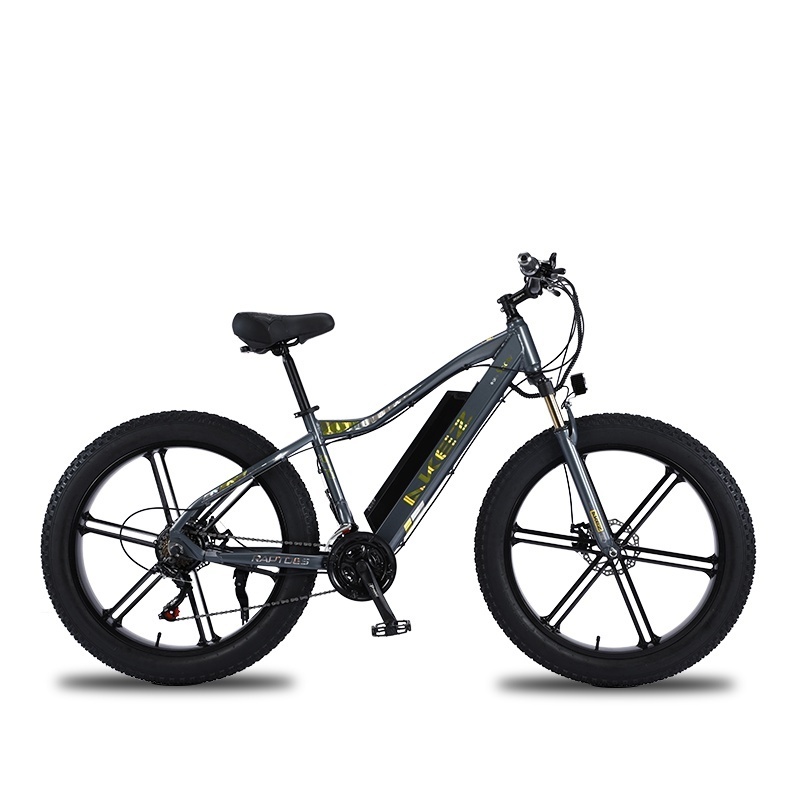 26-Inch Large Tire Mountain Cross-Country 750w Lithium Full Suspension Snow Ebike Carbon Steel