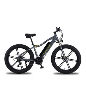 26-Inch Large Tire Mountain Cross-Country 750w Lithium Full Suspension Snow Ebike Carbon Steel