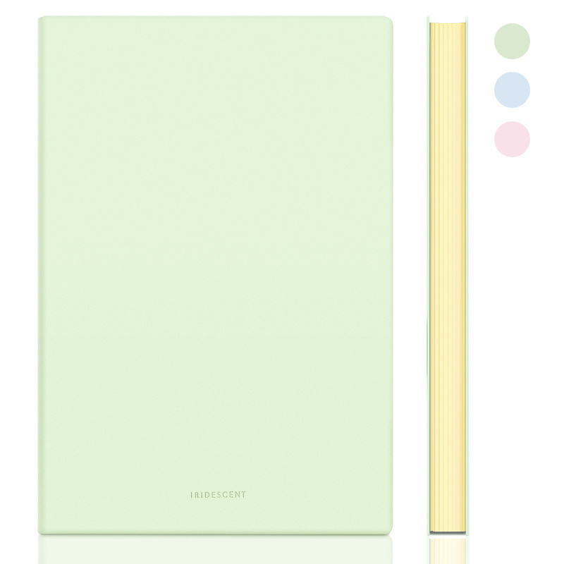 Fresh candy color soft notebooks A5 96 sheets front insertion bag and spray edge for youth