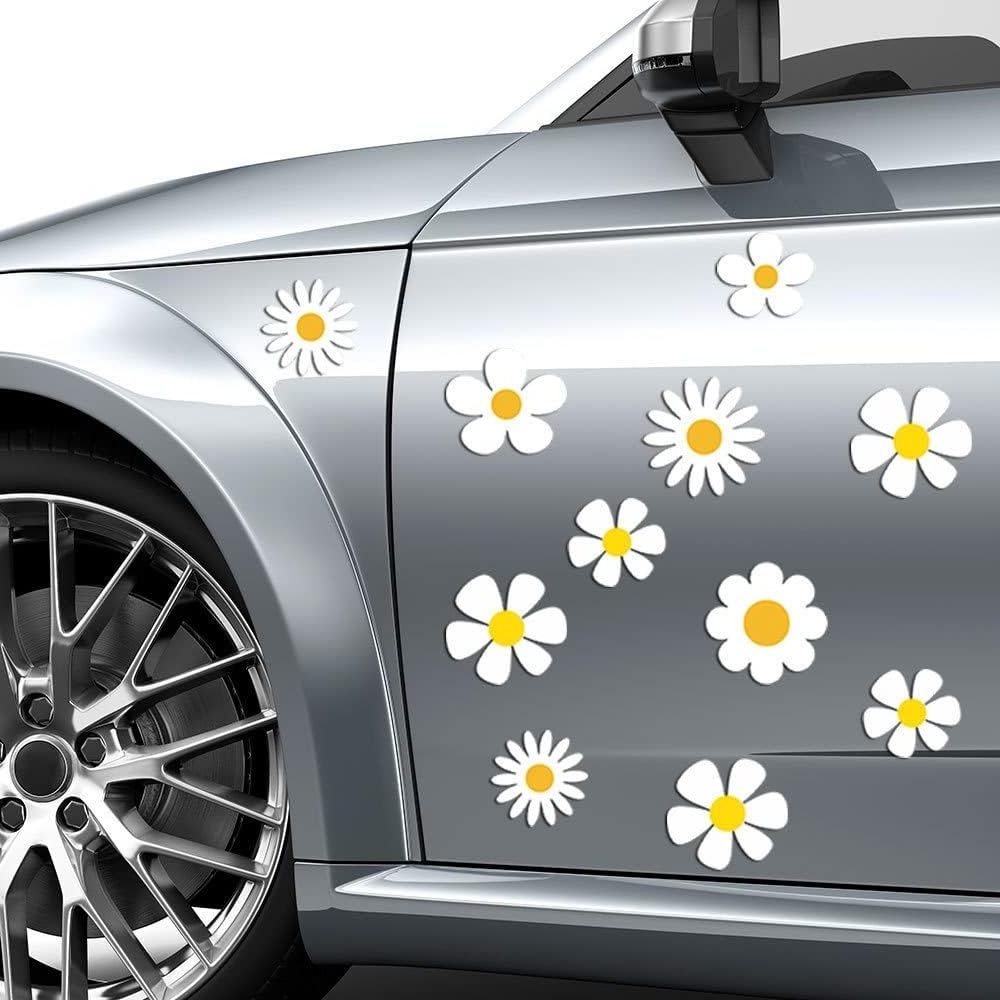 Car Decorations Fridge Magnets Daisy Flower Decals Daisy Flower Magnet for Car Home Wall Whiteboard Refrigerator