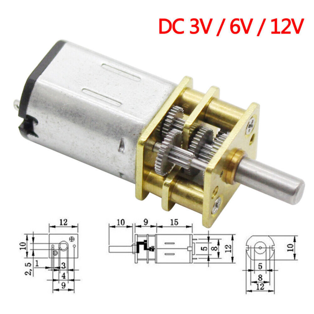 Customized High Torque Small Gearbox 3V to 12V N20 N30 Metal Gear Motor 12mm DC motor for Fans