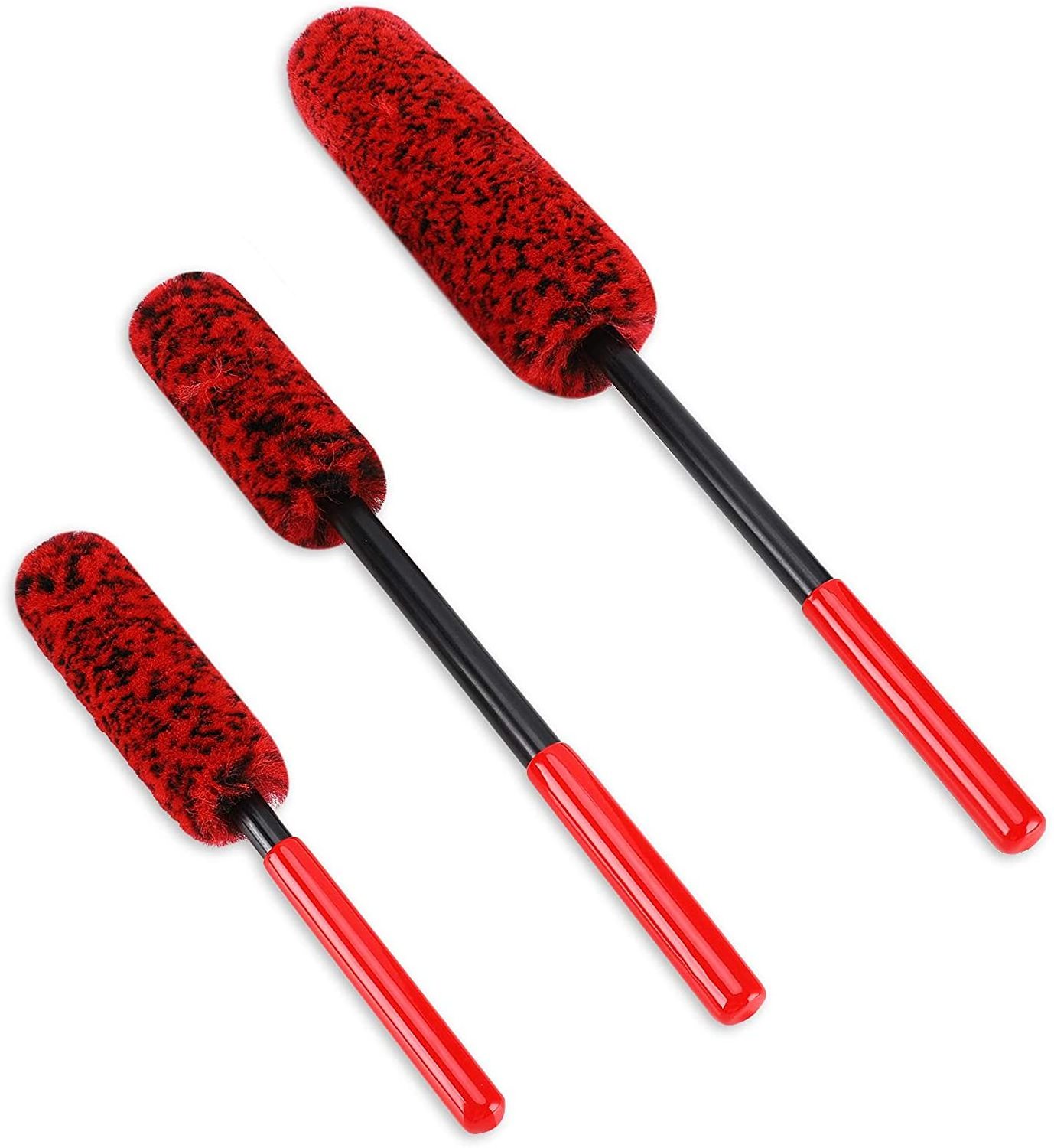 3 Pcs Microfiber  Wheel cleaning  Brushes for cleaning wheel or tire