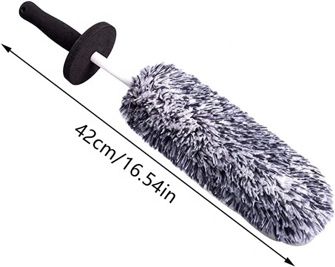 Microfiber Wheel Rim Hub Detailing Brush for Auto Cleaning Brushes with PP Handle