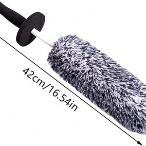 Microfiber Wheel Rim Hub Detailing Brush for Auto Cleaning Brushes with PP Handle