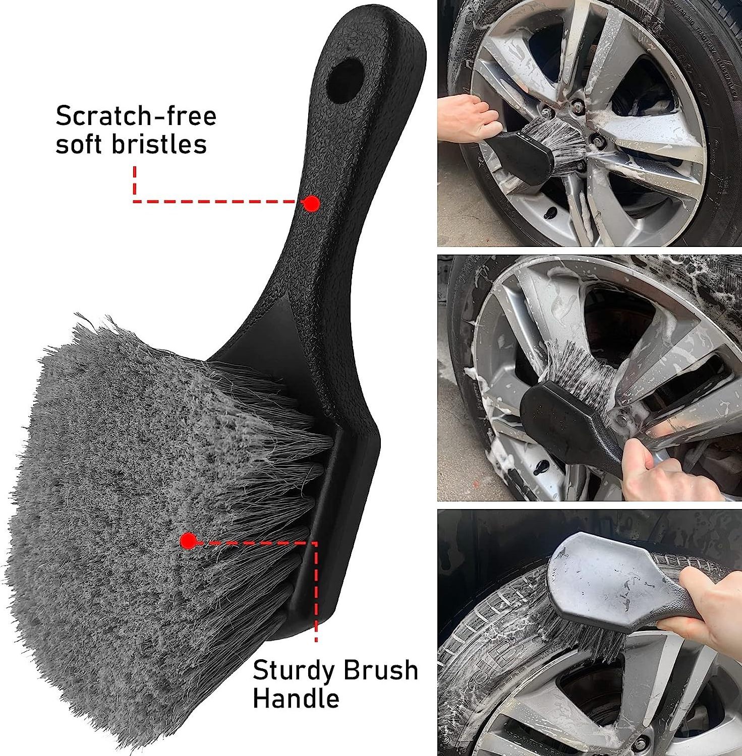 Factory Supply  Quality 20Pcs  Car Wheel Tire Cleaning Brush Set and car wash brush