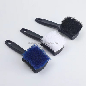 Short Handle Car Wash Brush Tire Brush Cleaning Car Tires Wheels and Carpets Tyre Brush