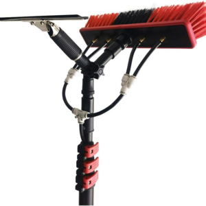 New Product High-Strength Aluminum Retractable Water Fed Brush for Window and Solar Panel Cleaning Brush