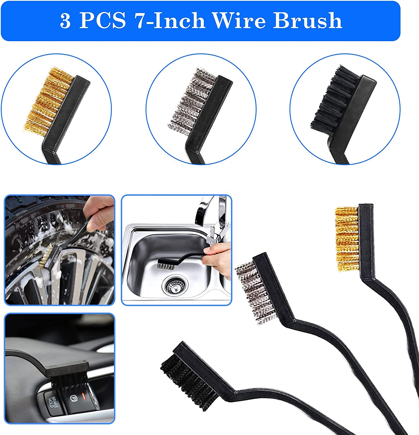 26pcs Car Detailing Brush Set Auto Detailing Car Brush Kit with Buffing Sponge Pads Kit for Car Cleaning Tools