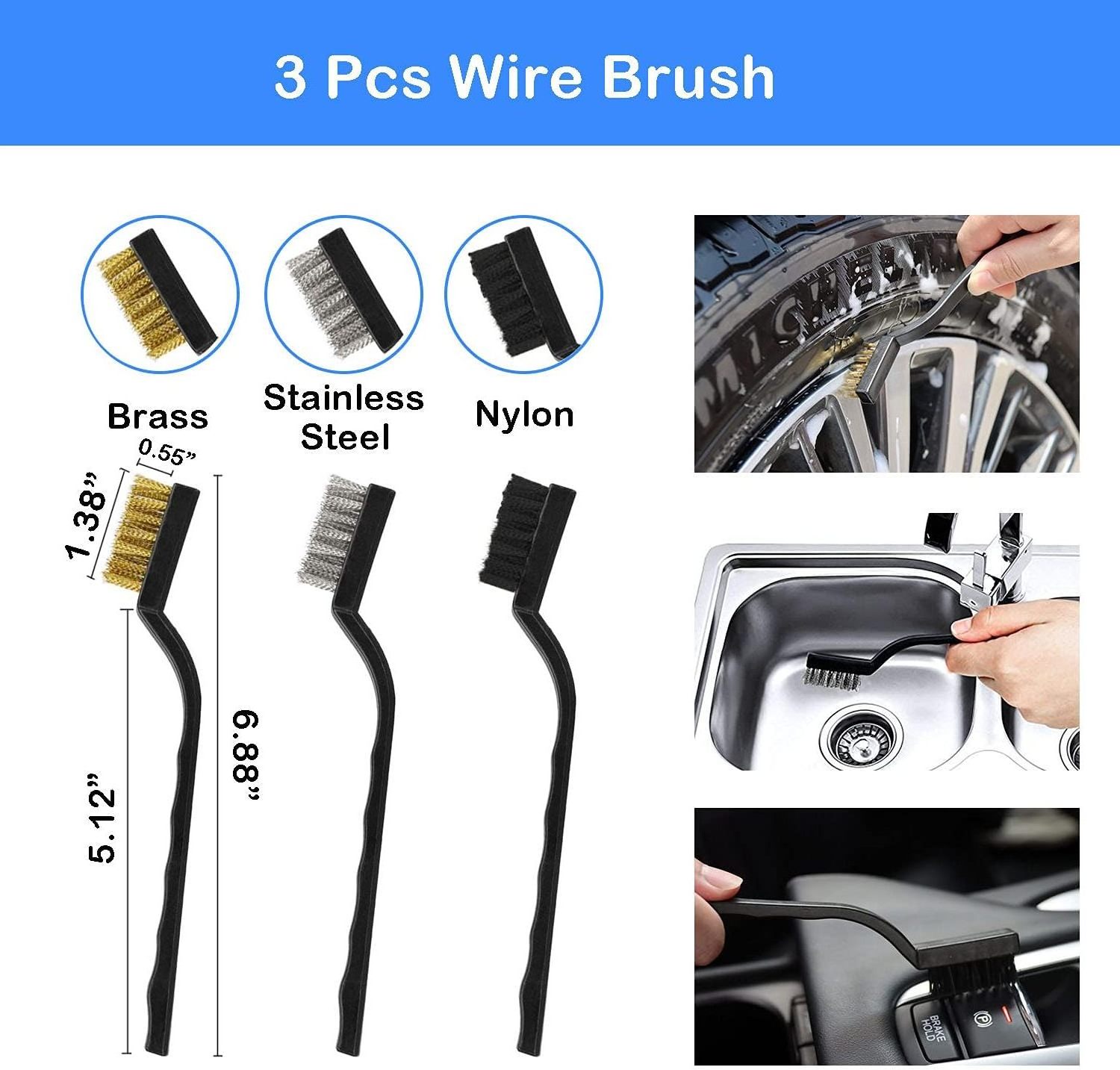 Zhenda factory 26 Pcs Car Detailing Brush Set Auto Drill Clean Brushes Buffing Sponge Pads Cleaning Tools