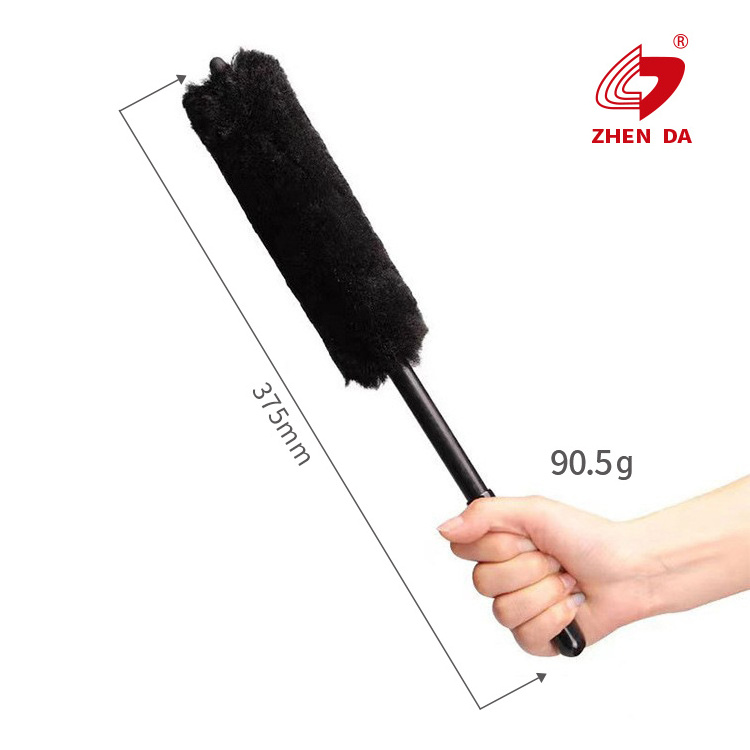 Good quality 3 Pcs car cleaning wheel brush pure wool Car Washing Tire Wheel Rim Cleaning long handle Wheel Brush kit