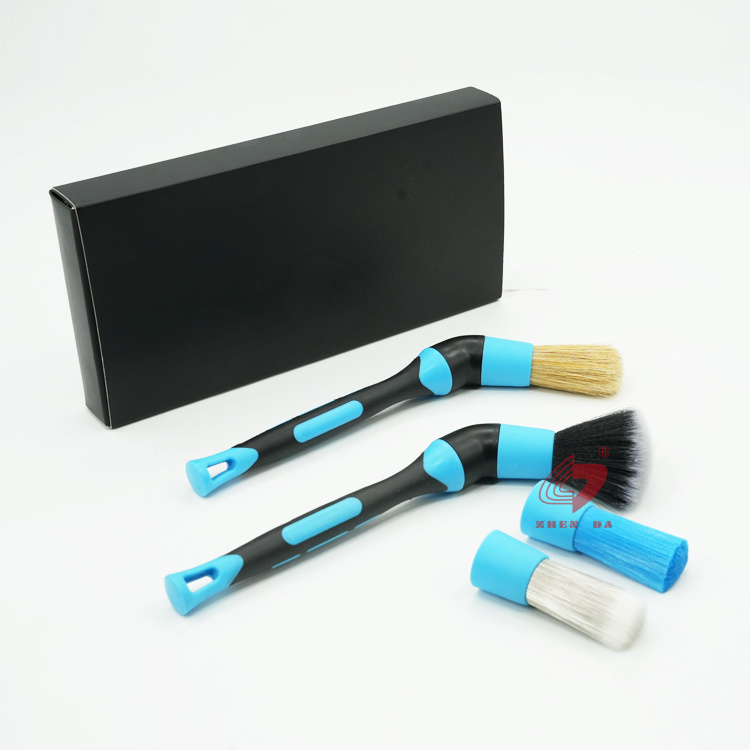 New Car Detailing Interior Soft Hair Car Detailing Brush Set Car Cleaning Brush Rim Brush Set