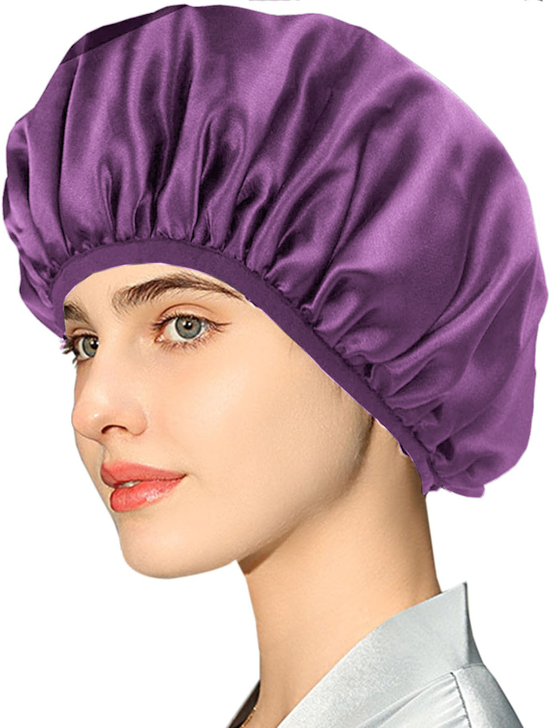 Purple Flaxseed Deep Conditioning Heat Cap Cordless Microwave Treatment Thermal Steam cap Hair Steamer For Deep Conditioning