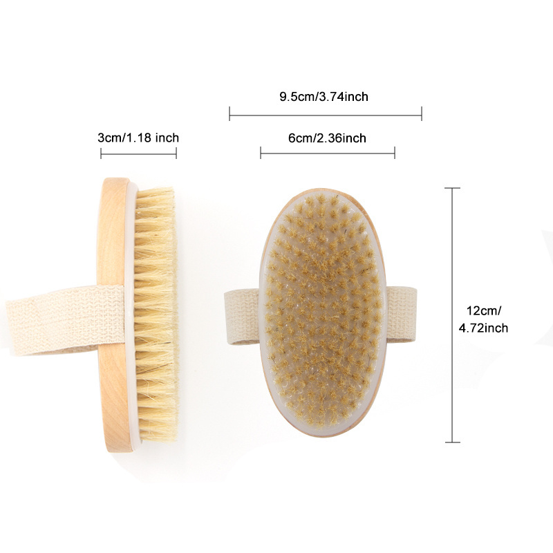 Wholesale Custom Logo 100% Natural Wood Vegan Sisal Bristle Brush Exfoliating Shower Dry Body Skin Bath Cleaning Brush