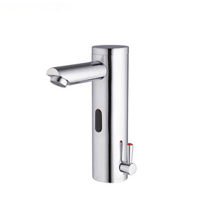 hot and cold water automatic shut off faucet chrome brass basin faucet automatic infrared sensor taps