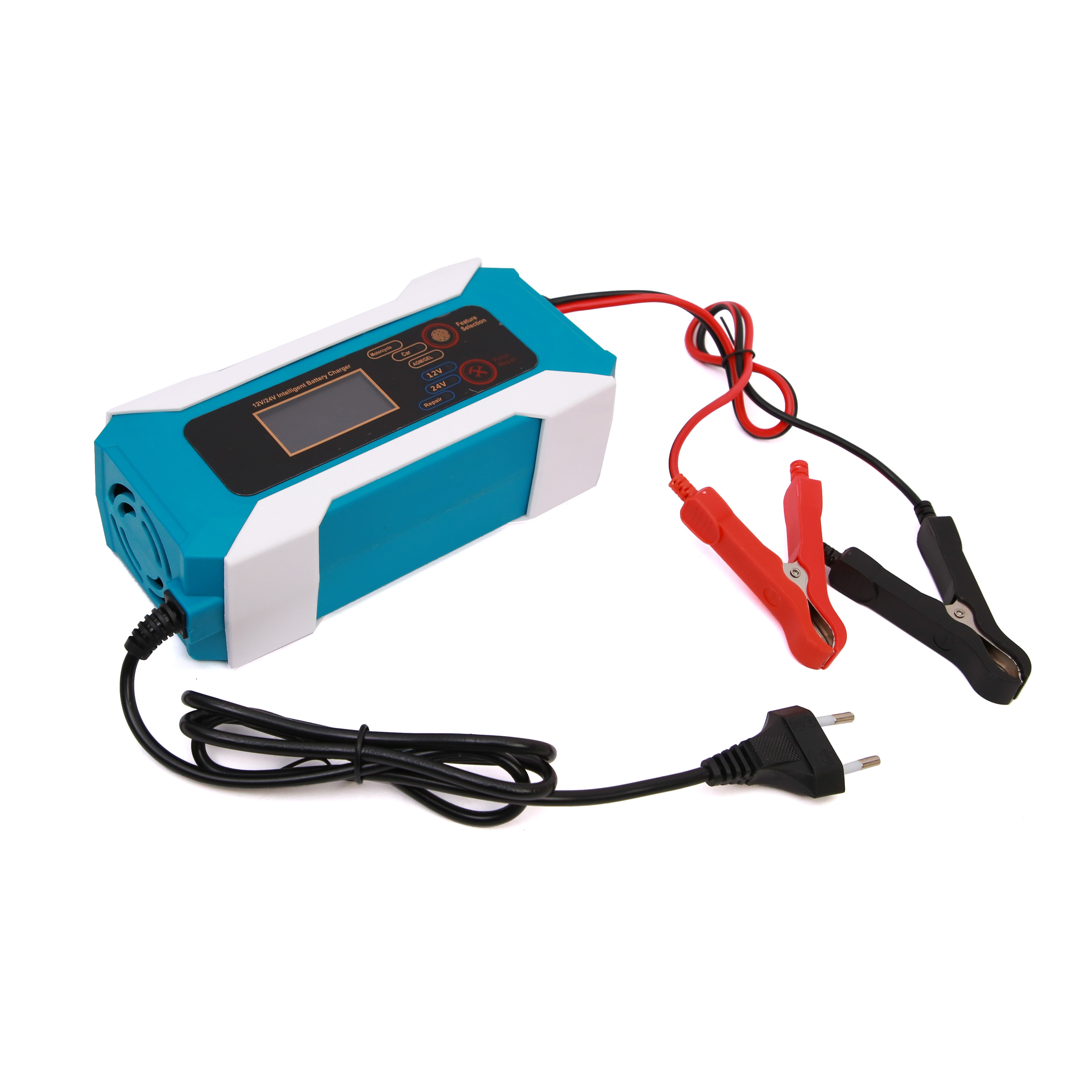 12V 24V Car Trickle Automatic Charger LCD Display Motorcycle Boat Marine 12V 8A Lead Acid Battery Charger Maintainer