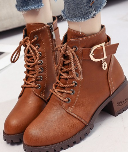 Winter nice new design fashion lace-up cingulum popular woman martin boot