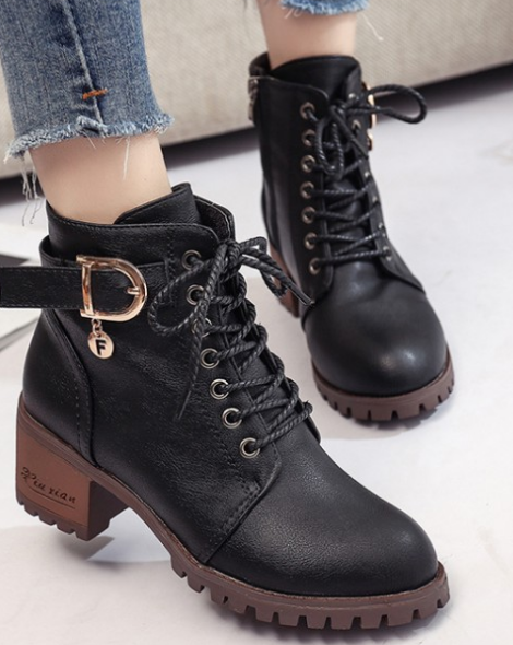 Winter nice new design fashion lace-up cingulum popular woman martin boot