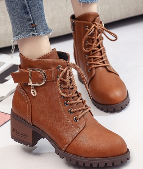 Winter nice new design fashion lace-up cingulum popular woman martin boot