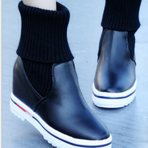 New nice winter latest design fashion increase knit popular ladies boot