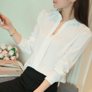 Summer latest new loose sleeveless v neck casual ladies fashion chiffon shirt