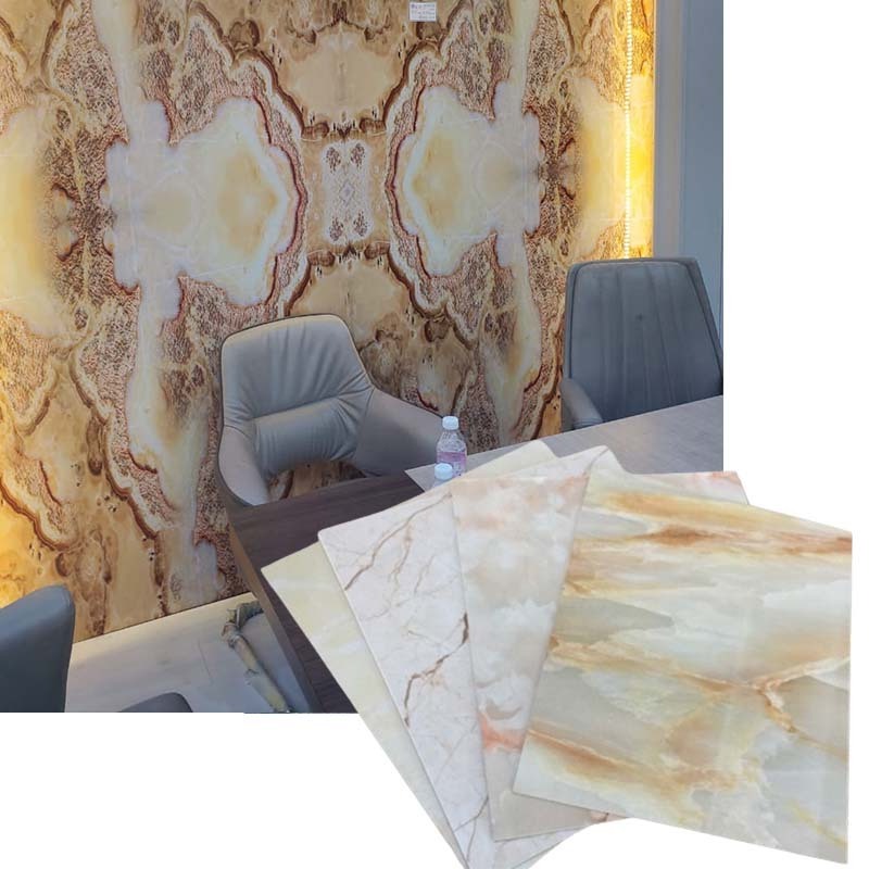 Wholesale High Glossy WPC Marble Sheet Marble Stone Gold 3d PVC Marble Wall Panels