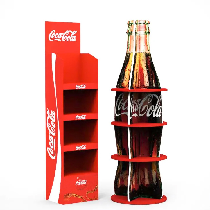 AI-MICH High Quality Cardboard Display Stand Retail Floor Display Stand Customized Beer/Wine/Water/Bottle Display Rack