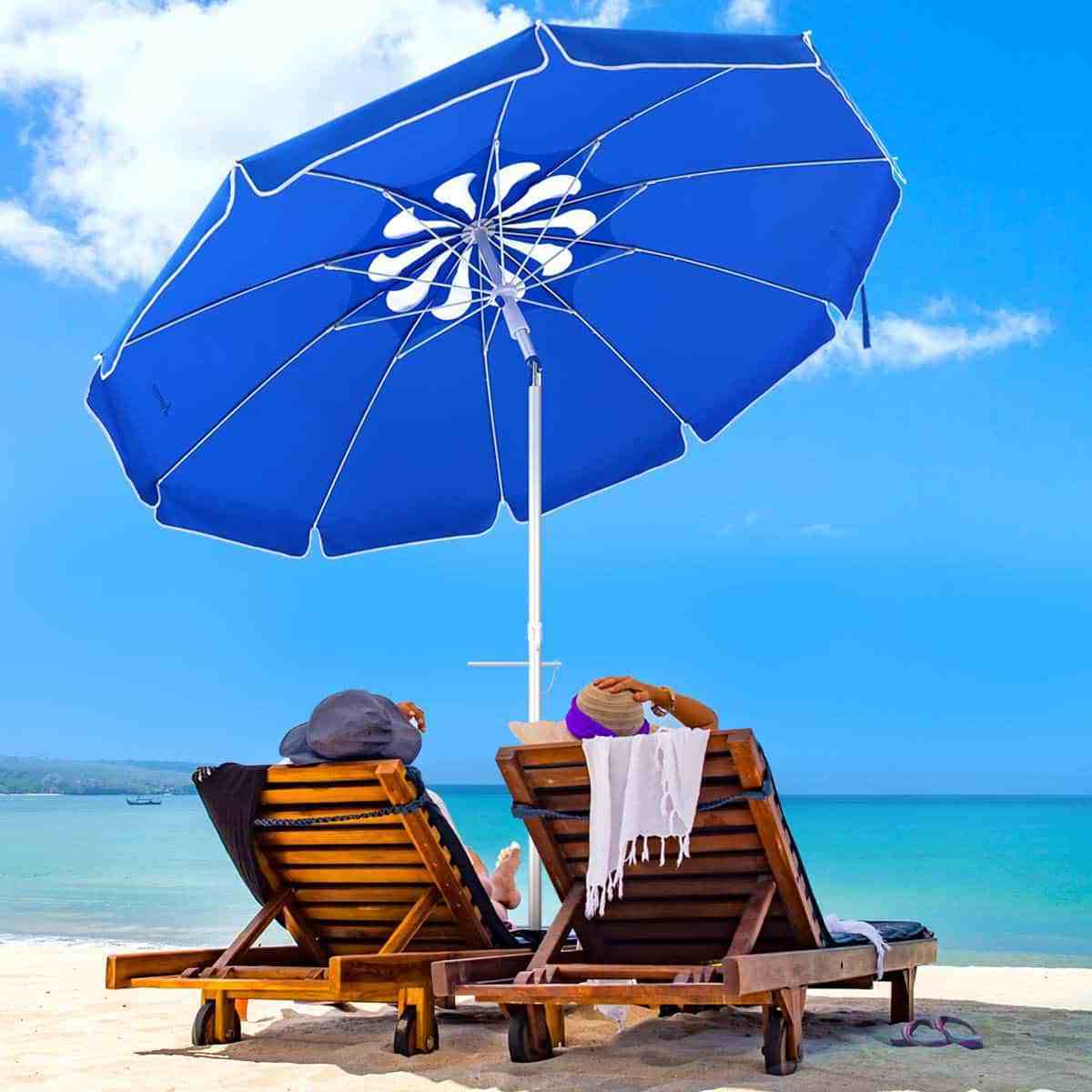 AI-MICH High Quality Advertising Custom Design Outdoor Beach Umbrella with Logo Print Sun Smart Promotional Umbrella For Beach