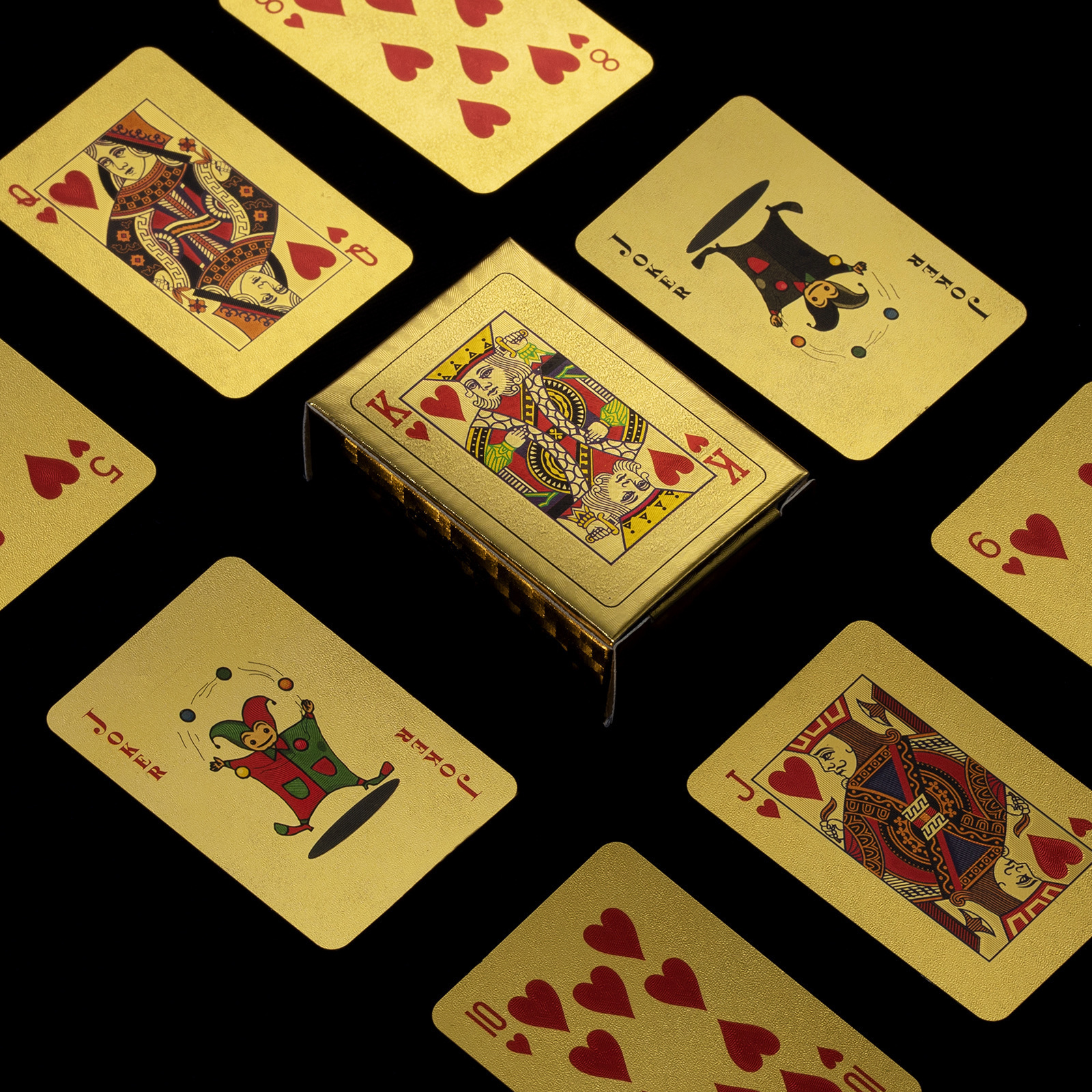 AI-MICH Customized Blank Sublimation Printed Gold Foil Playing Poker Cards Magic Card Mini Paper Playing Cards For Branding