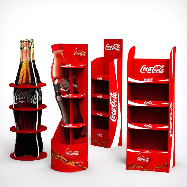 AI-MICH High Quality Cardboard Display Stand Retail Floor Display Stand Customized Beer/Wine/Water/Bottle Display Rack