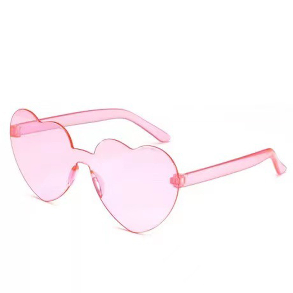 AI-MICH Custom Recycled Plastic Eco Friendly Fishing Sunglasses Men Outdoor Frameless Heart Shape Pink Sunglasses