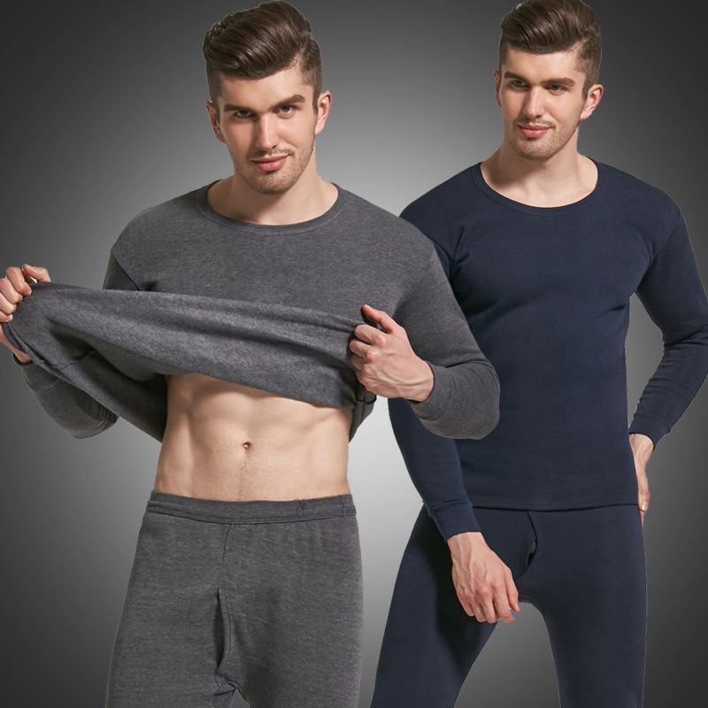 AI-MICH Custom Union Merino Wool Long Sleeve Classic Set Solid Color Thermal Underwear Men Long Johns Suit Thermal Underwear