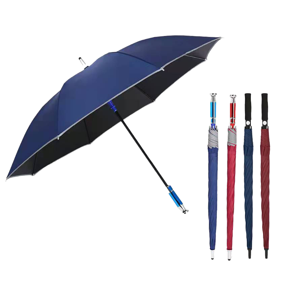 AI-MICH High Quality Windproof Carbon Fiber Promotion Auto Open Straight Golf Umbrella Smart Umbrella With Printed Logo