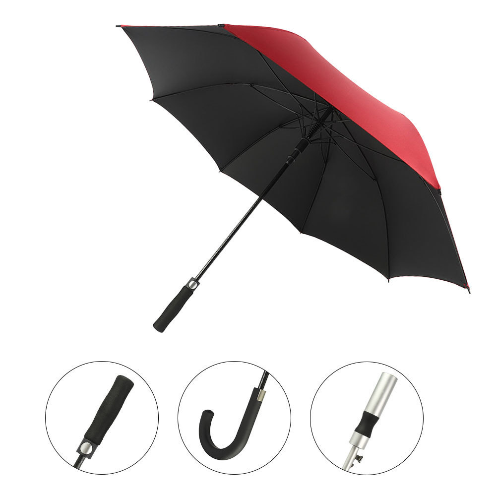 AI-MICH Fashion Windproof Customized Umbrella Fiberglass Advertising Logo Print Automatic Straight Open Customized Umbrella