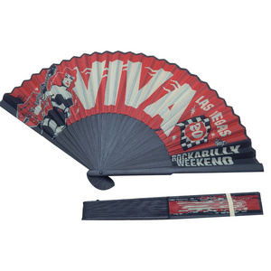 AI-MICH Personalized Printed Logo Handfan Favor Fabric Wooden Bamboo Paper Sublimating Folding Custom Hand Fan For Wedding