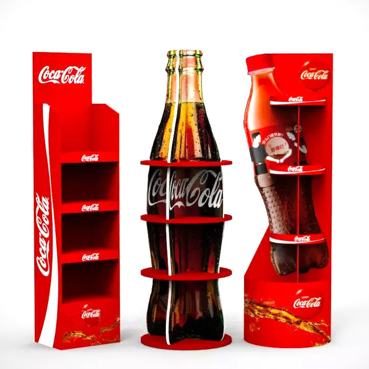 AI-MICH High Quality Cardboard Display Stand Retail Floor Display Stand Customized Beer/Wine/Water/Bottle Display Rack