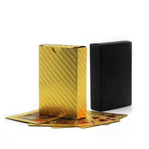 AI-MICH Custom Logo Pvc Plastic Waterproof Playing Cards Poker Deck Gold Foil Poker Set Tarot Card For Family Game