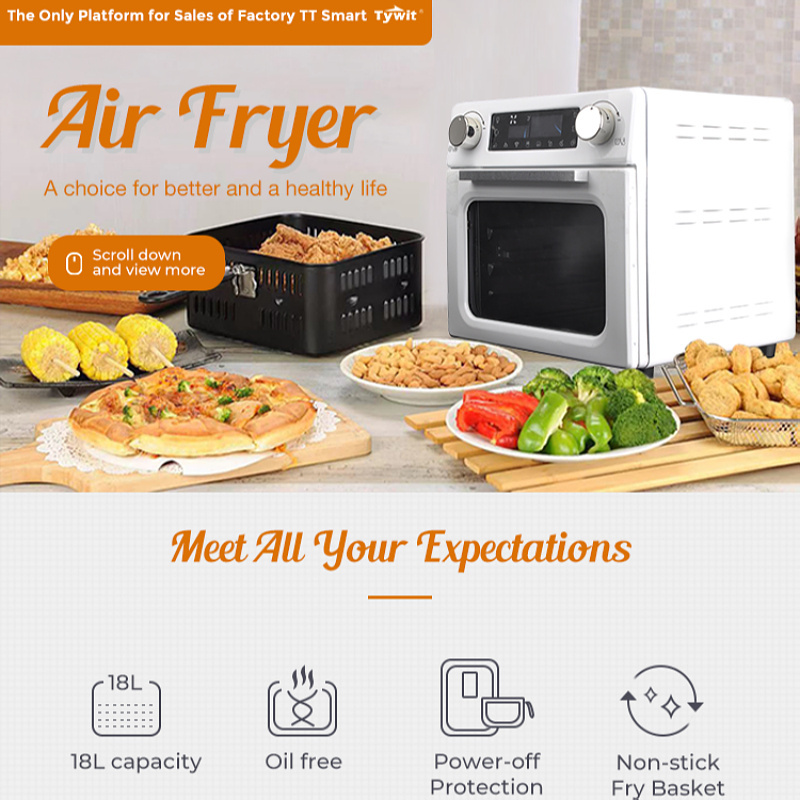 Large 12 In 1 Air Cooker Fryer 15l 18l Air Fryer Toaster Oven 220v.microwave Oven With Air Fryer