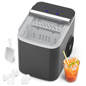 Portable Countertop 26 Lbs 9 Ice Cubes In 6 Mins Self-Cleaning Mini Ice Making Machine With Ice Scoop For Home Kitchen