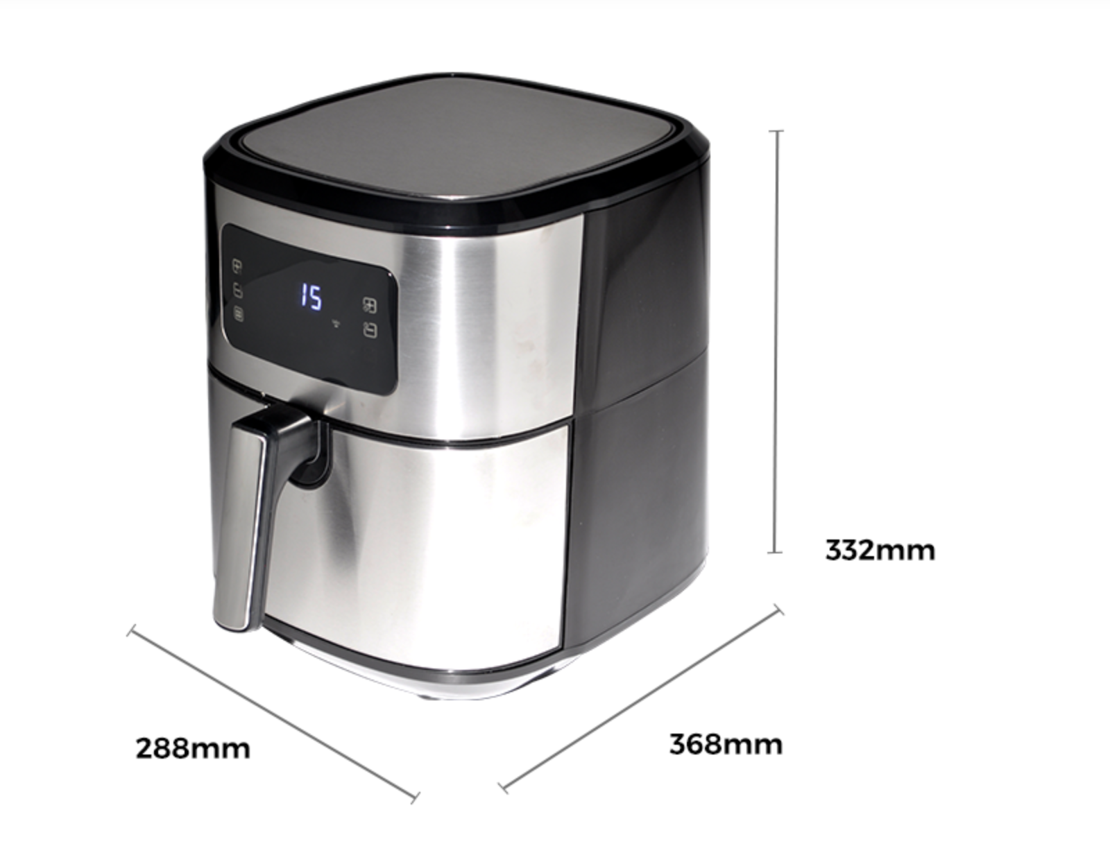 Fashion design electronic touch screen toast frier without oil oven in japan air flyer fryer electric digital 6l of low price