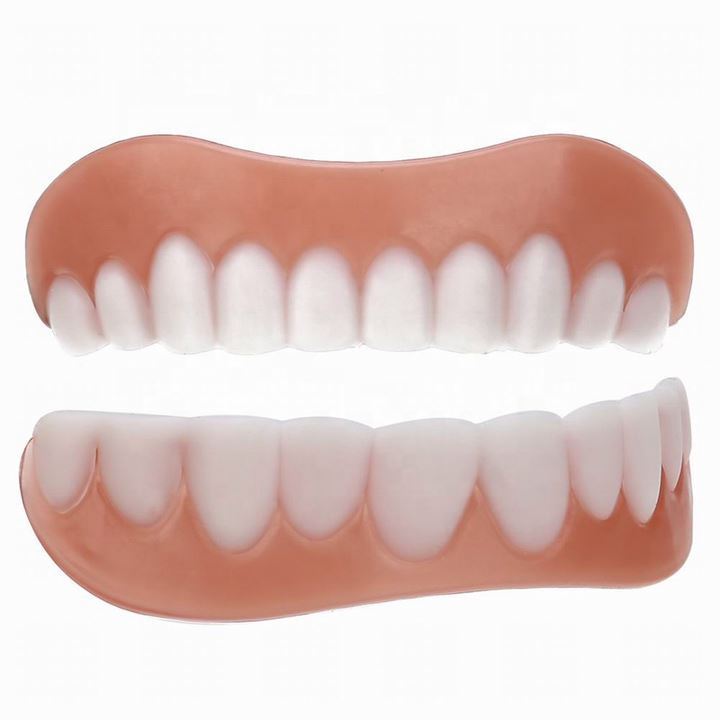 Hot Sale Upper and lower False teeth cover Perfect Smile Comfort Fit Flex Denture Paste braces for Double