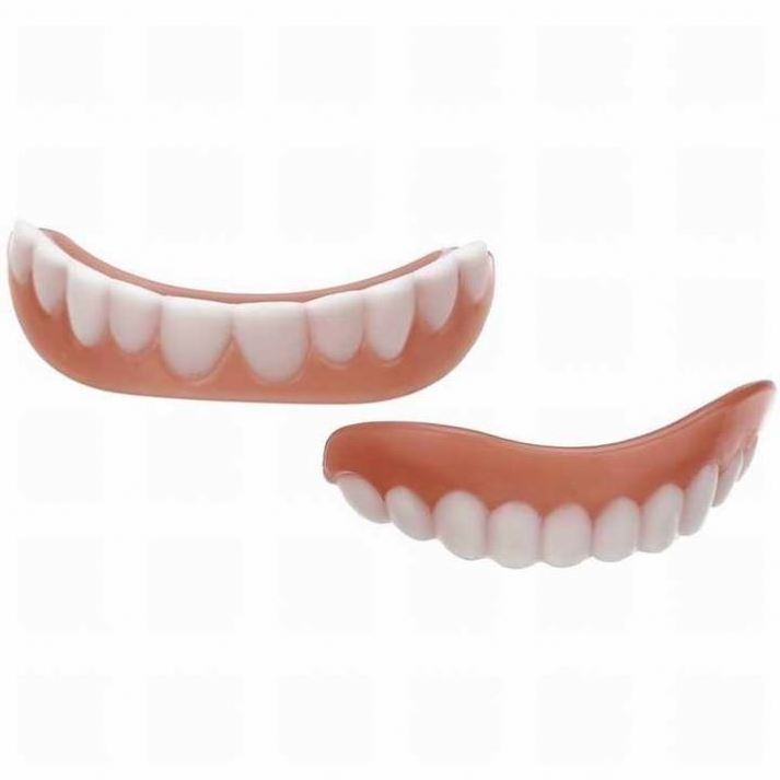 Hot Sale Upper and lower False teeth cover Perfect Smile Comfort Fit Flex Denture Paste braces for Double