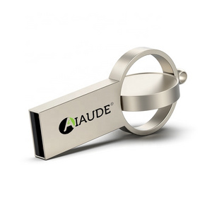 AiAude Metal Waterproof Pen Drive Key Ring USB Flash Disk Promotional 4GB 8GB 16GB 32GB 64GB Keychain USB Flash Drive