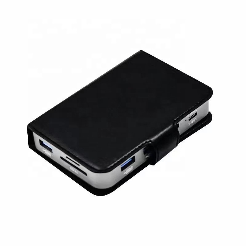 Custom multi-functional slim charging cable storage card pack portable data charging cable USB C docking station