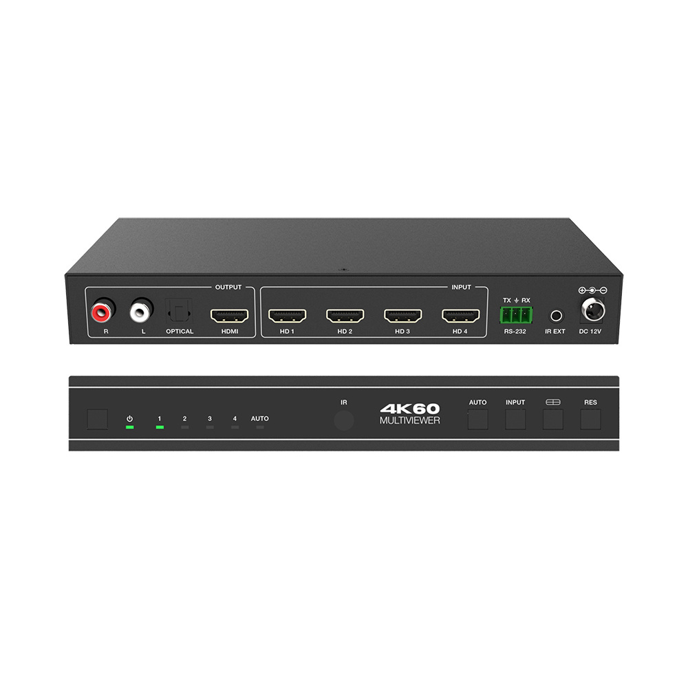 OEM 3D 4K60hz Ultra HD HDMI Quad multi viewer 4 in 1 Out HDMI switch 4 X 1 for Projector Monitor DVD Player and Blu-ray Player