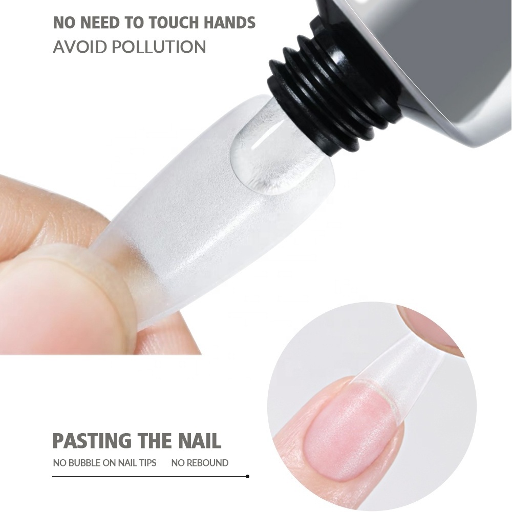 Nailpop Wholesale Price Soft UV Gel Press On Nails Glue Long Lasting False Nails Glue Toxic Free Manicure Extension Nail Tip Gel