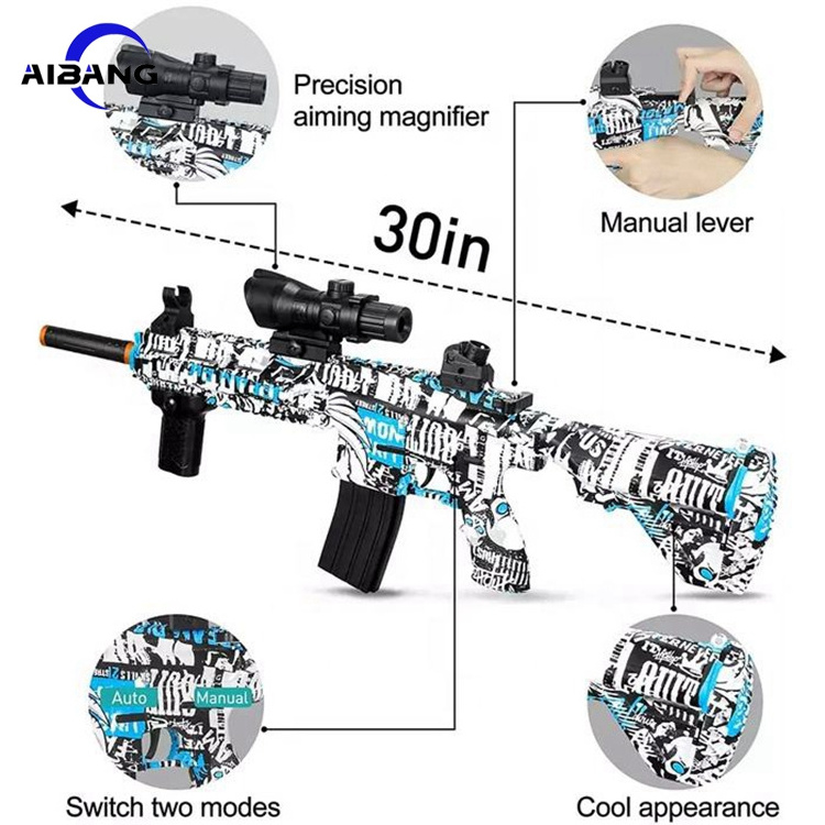 M416 Ak47 M4 M4a1 Electric Gel Blaster Ball Toy Guns Outdoor Game Gel Water Bead Blaster Splatter Shell Ejecting Toy Gun For Kid