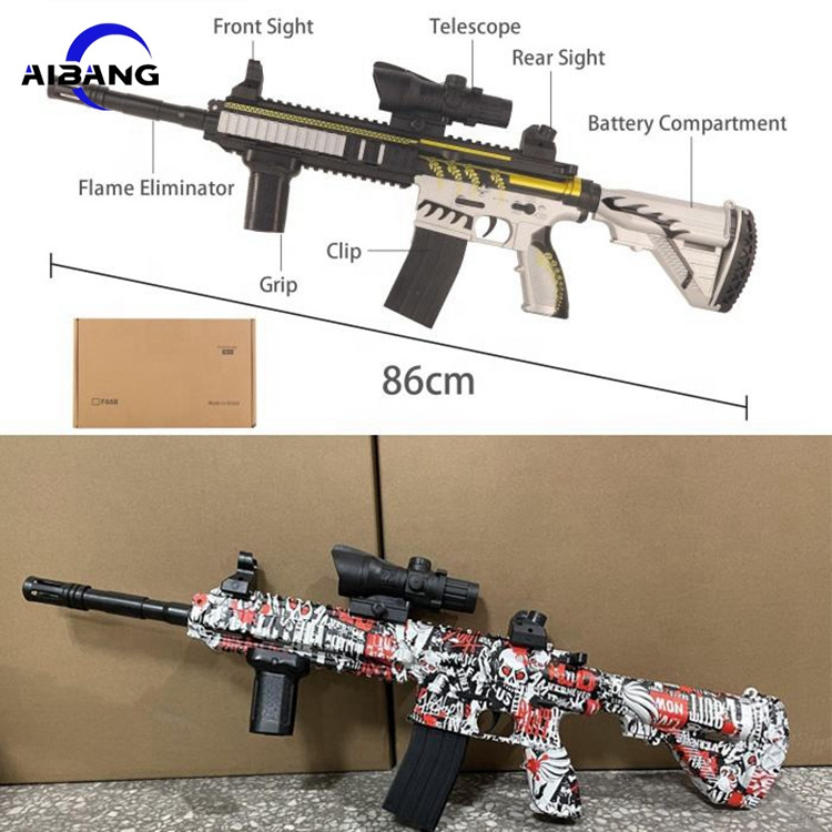 M416 Ak47 M4 M4a1 Electric Gel Blaster Ball Toy Guns Outdoor Game Gel Water Bead Blaster Splatter Shell Ejecting Toy Gun For Kid