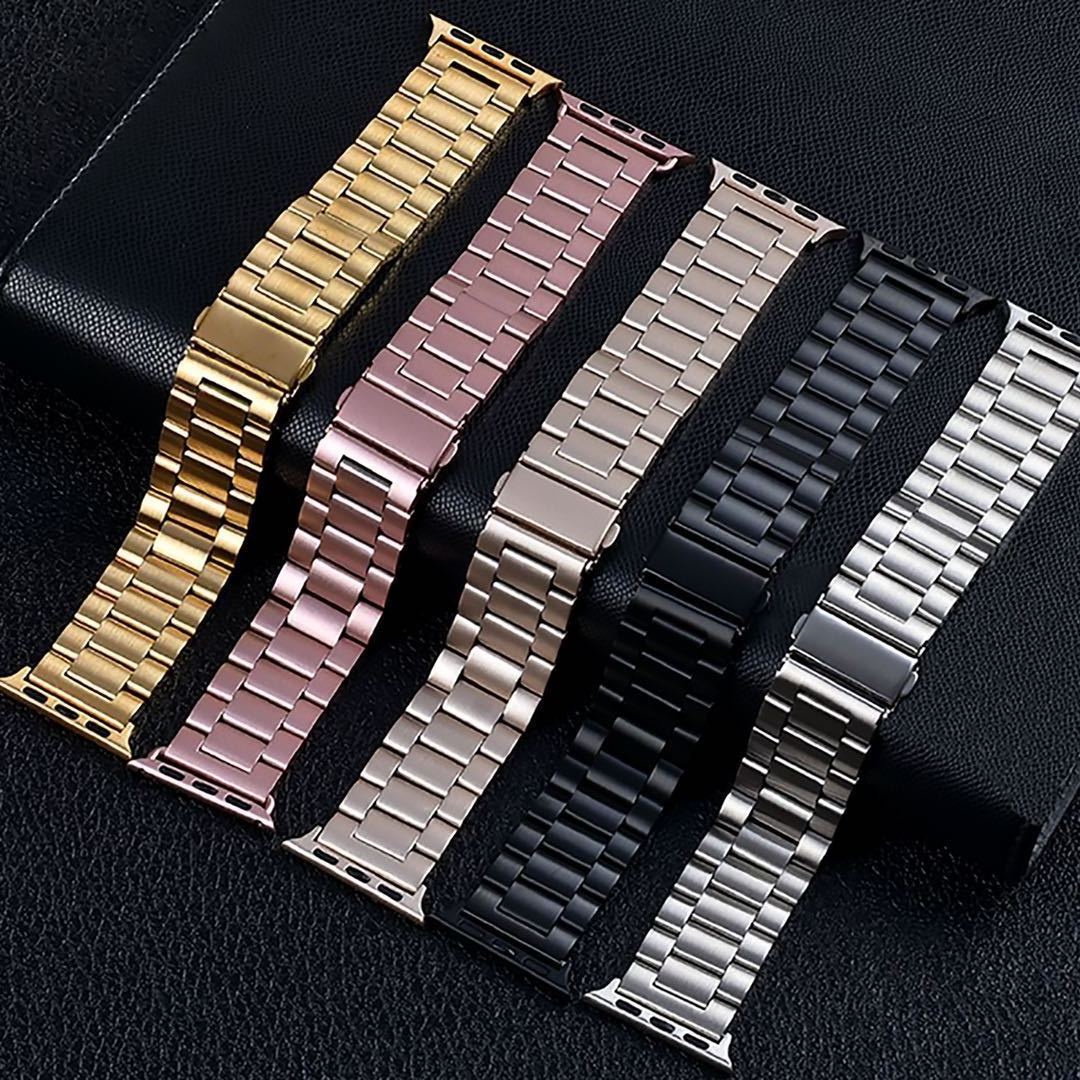 Good Price Luxury Stainless Steel Metal smart watch Strap for iWatch 5 6 7 41mm 45mm 42mm 40mm 38mm Metal Watch Band For Apple